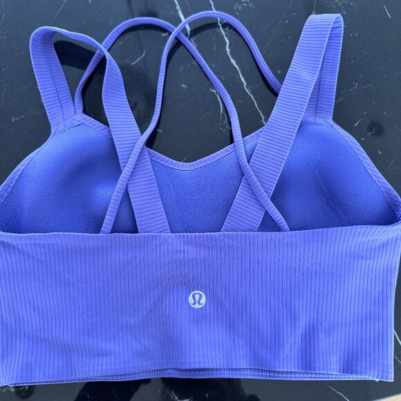 Lululemon Like A Cloud D/DD Longline RIBBED bra Charged Indigo size 4 - Picture 2 of 2